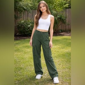 Wild Fable Olive Green Mid Rise Cargo Pants XXS